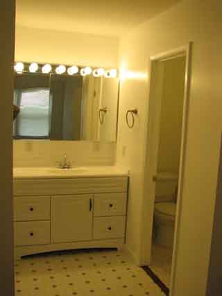vanity and sink
                  in master bedroom