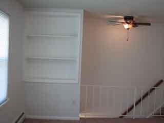 Bookcase in
                  living room